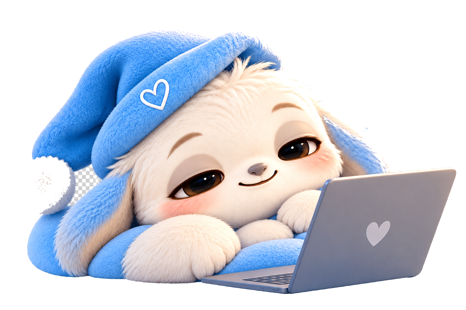 Nappi am Laptop